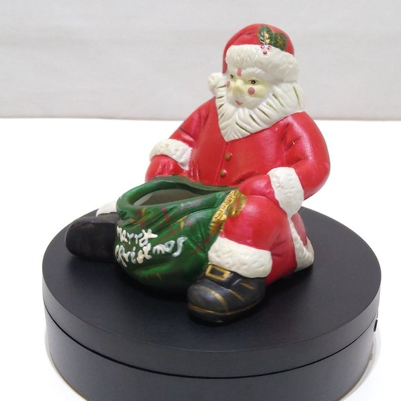 Santa Claus Ceramic Figurine Trinket Dish Vintage Great Condition - Picture 5 of 8